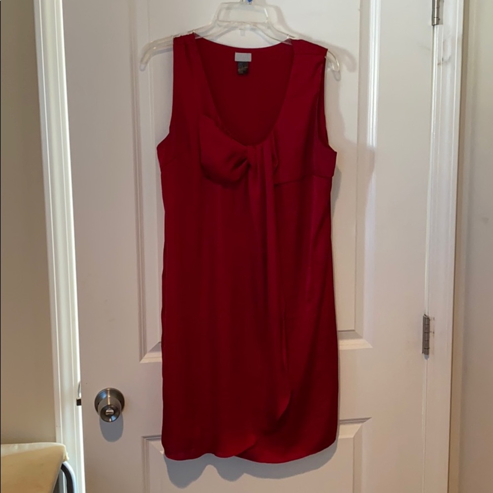 H&M Red Silk-Satin Mini Dress